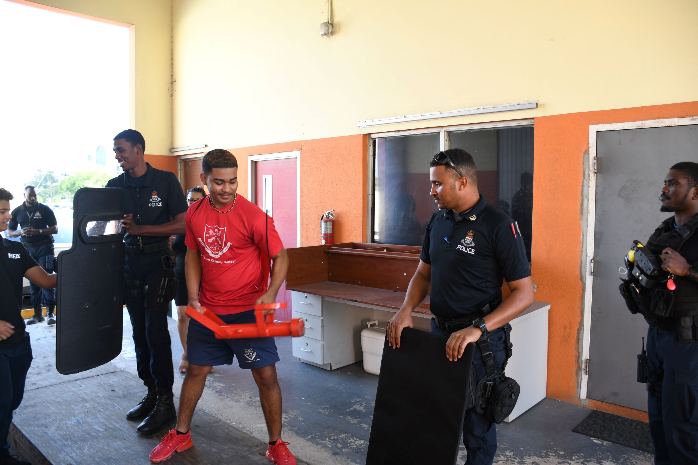 Officers from the Firearms Response Unit demonstrate some of the equipment they utilize.