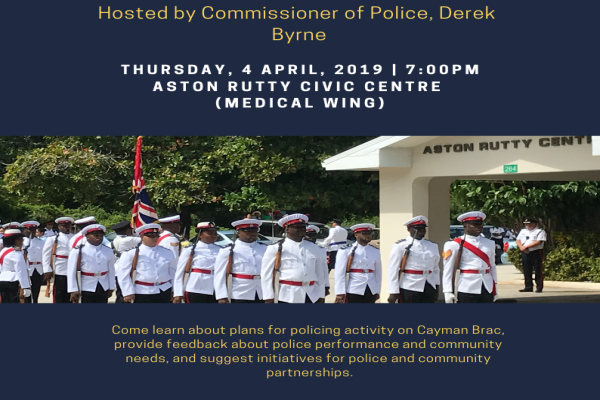 RCIPS Hosting Community Meeting on Cayman Brac this Thursday, 4 April