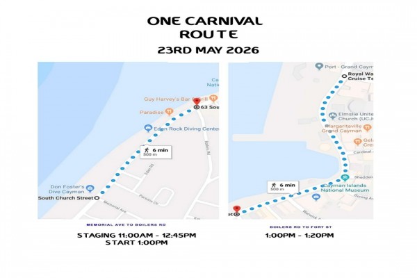 Road Closures for One Carnival Street Parade, 23 May