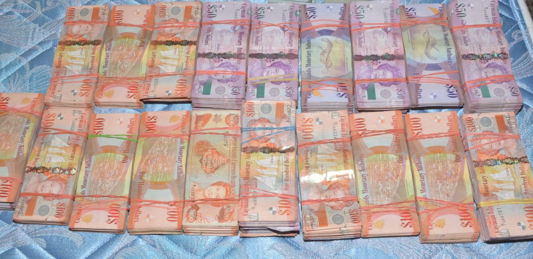 A significant amount of cash was found at the location.